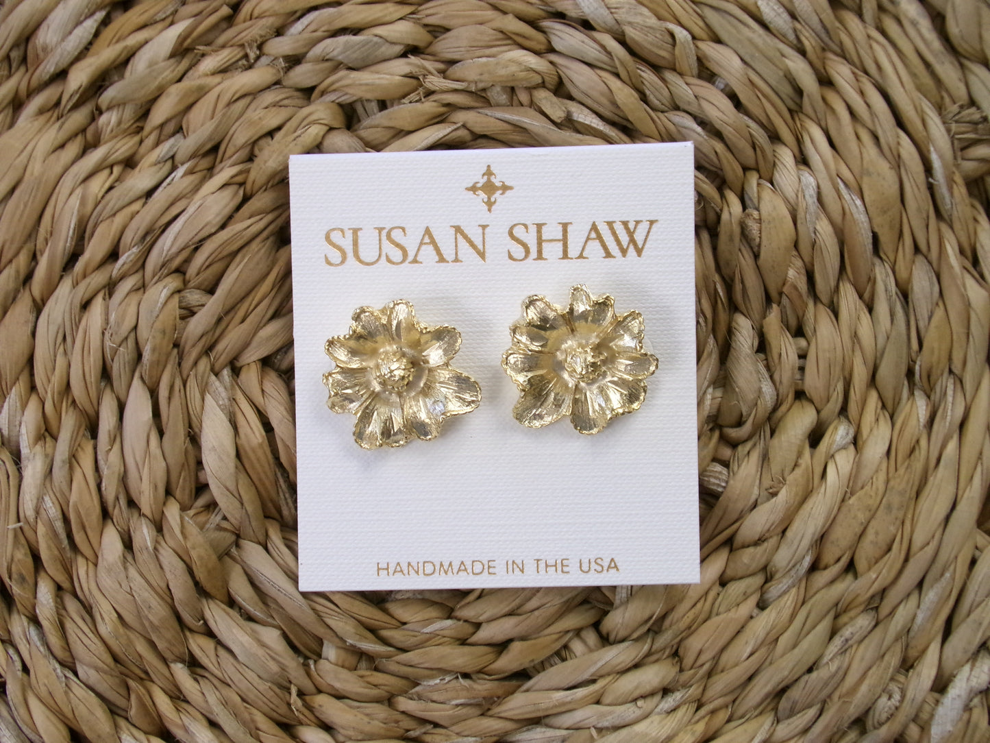 Gold Multi-Petal Flower Earring