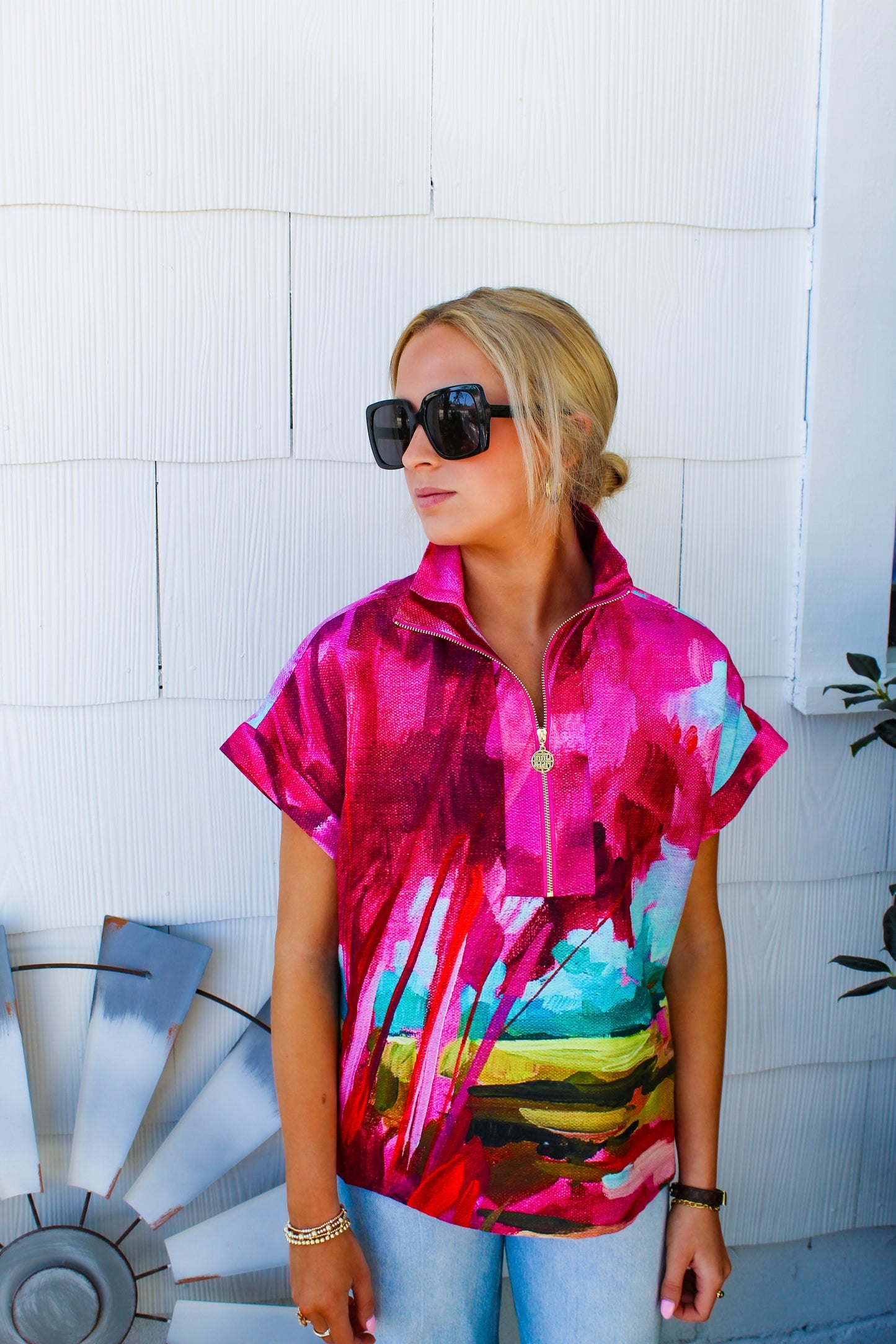 Emily McCarthy Poppy Pullover Bellamy Sunset