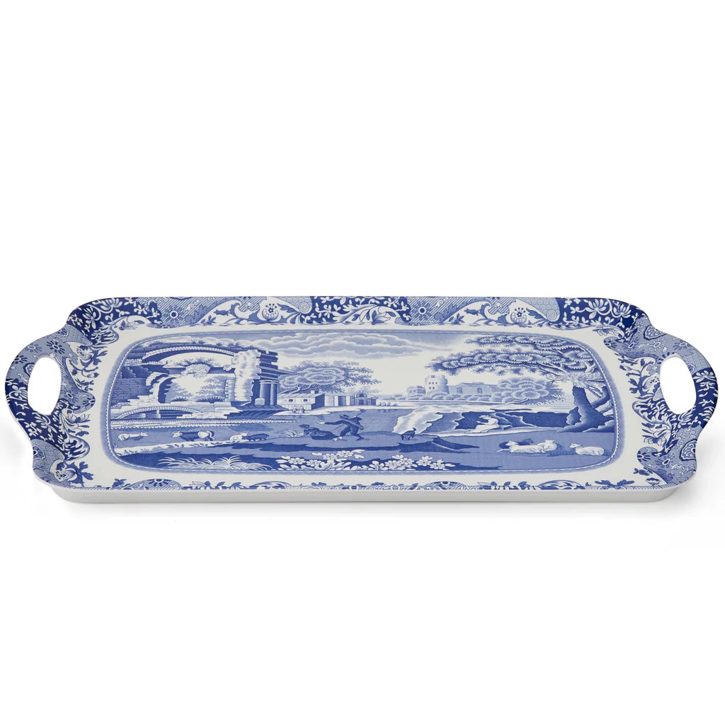 Blue Italian Large Melamine Tray