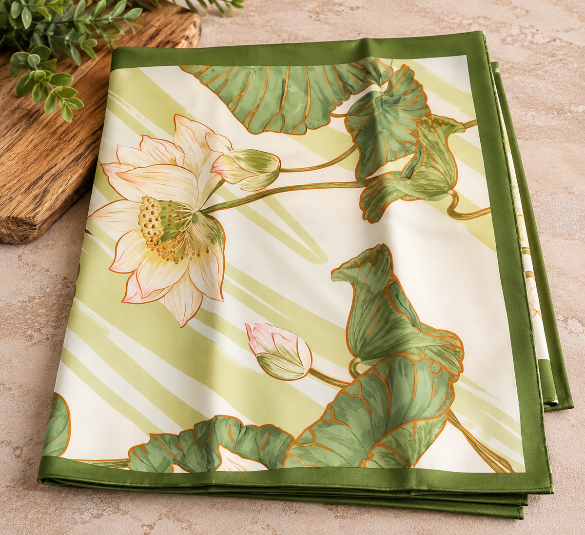 The Garden Lotus Botanical Scarf 🌿