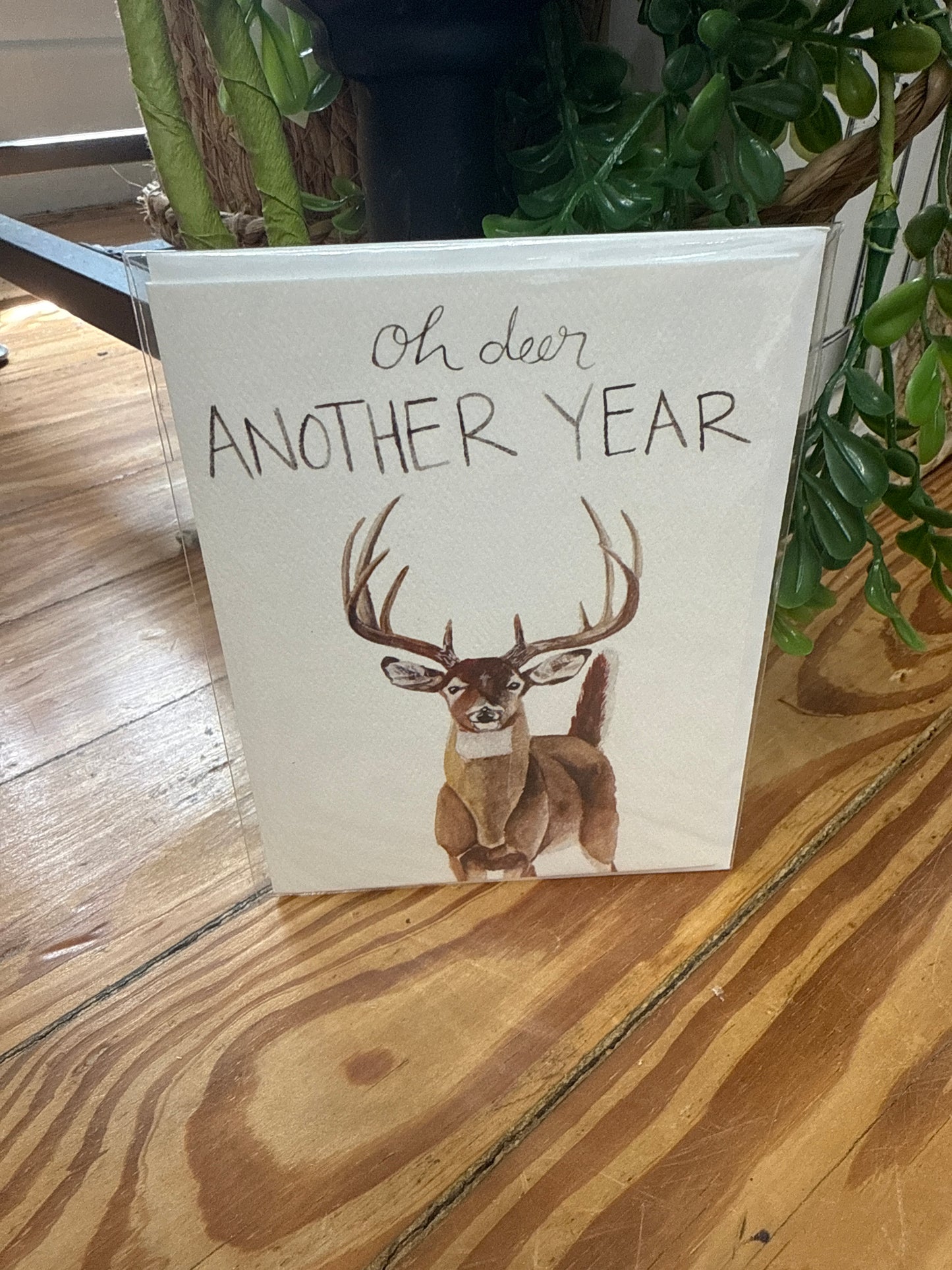 Oh Deer Another Year Birthday Greeting Card