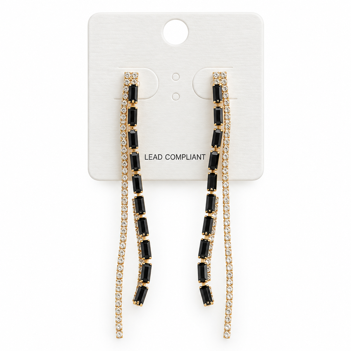 Midnight Sparkle Drop Earrings