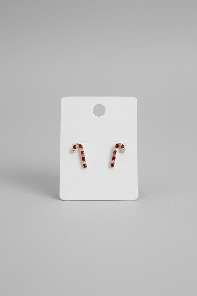 Colored Christmas Candy Cane Earrings