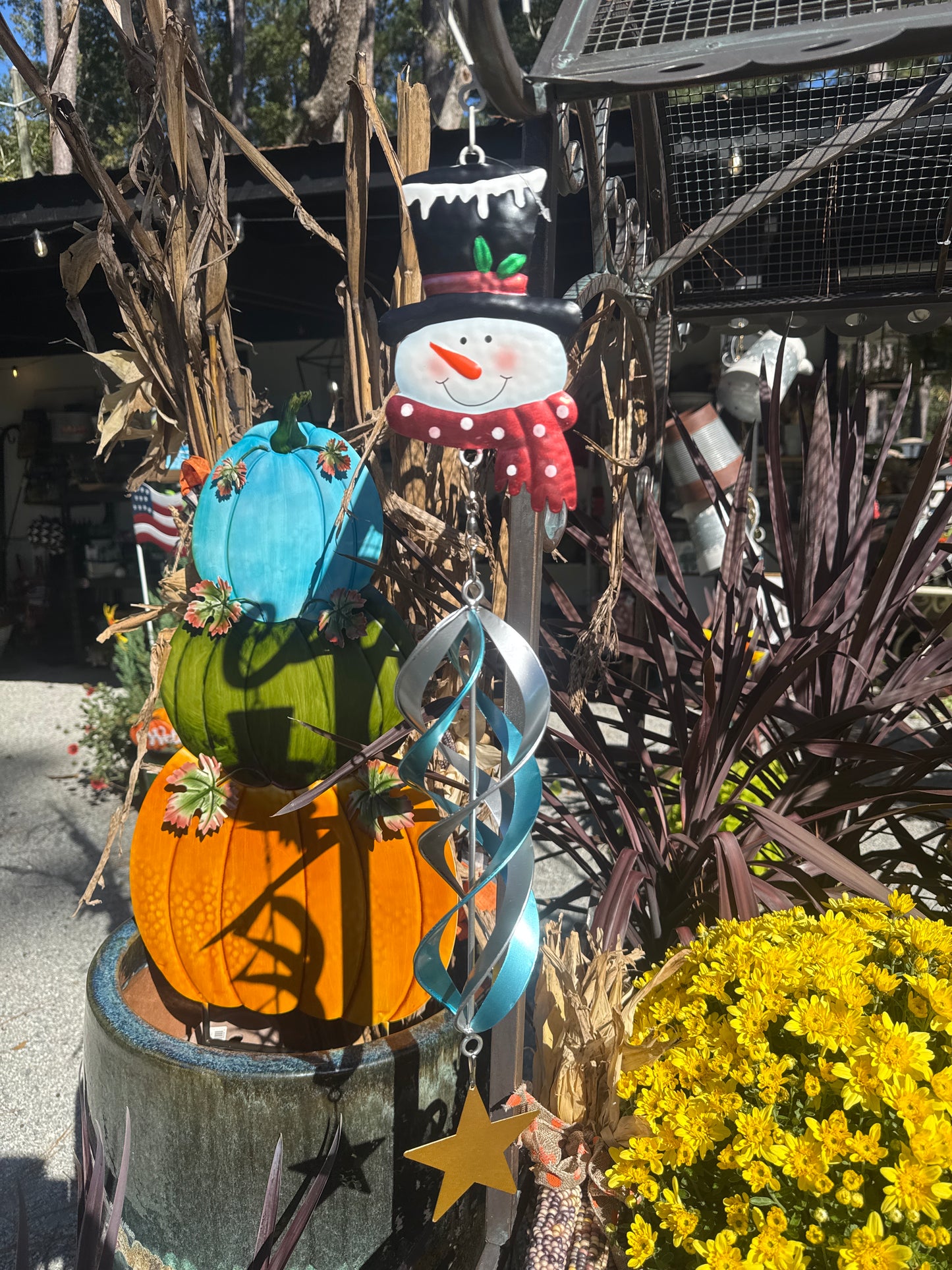 Metal Snowman Spinner