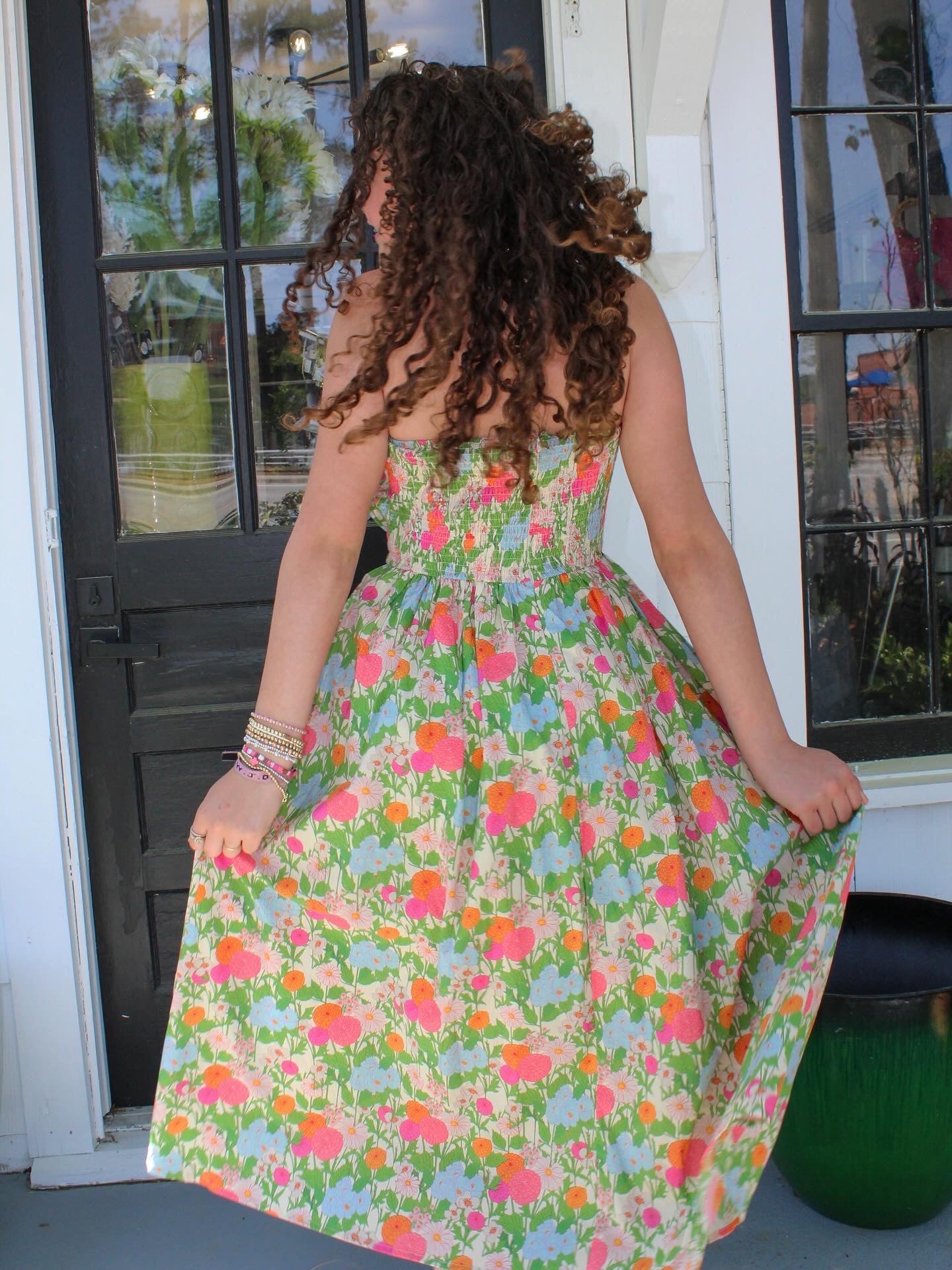 Marigold Strapless Midi Dress