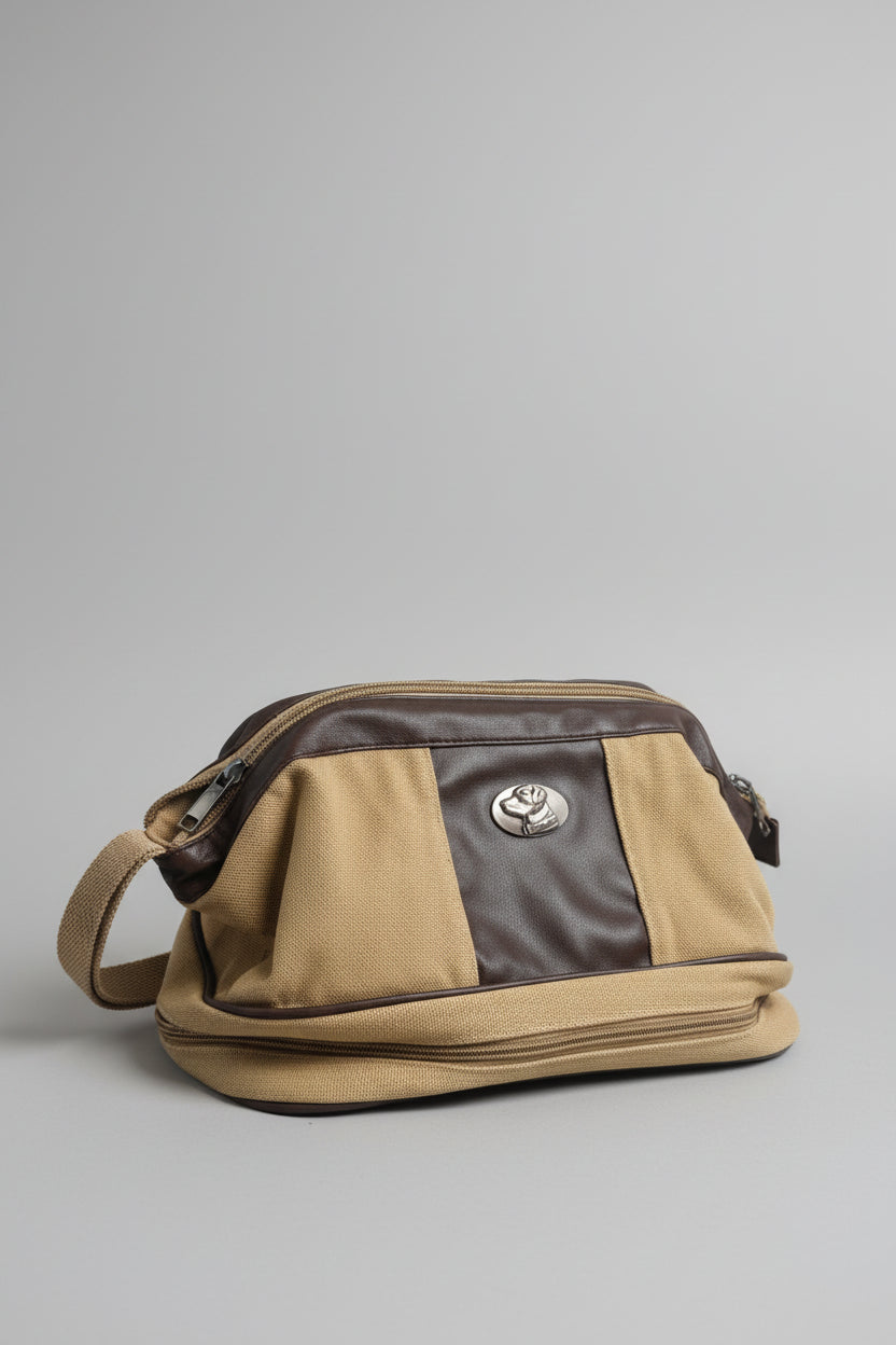 Zep-Pro Khaki Canvas Shave Kit Gunmetal Concho- Labrador