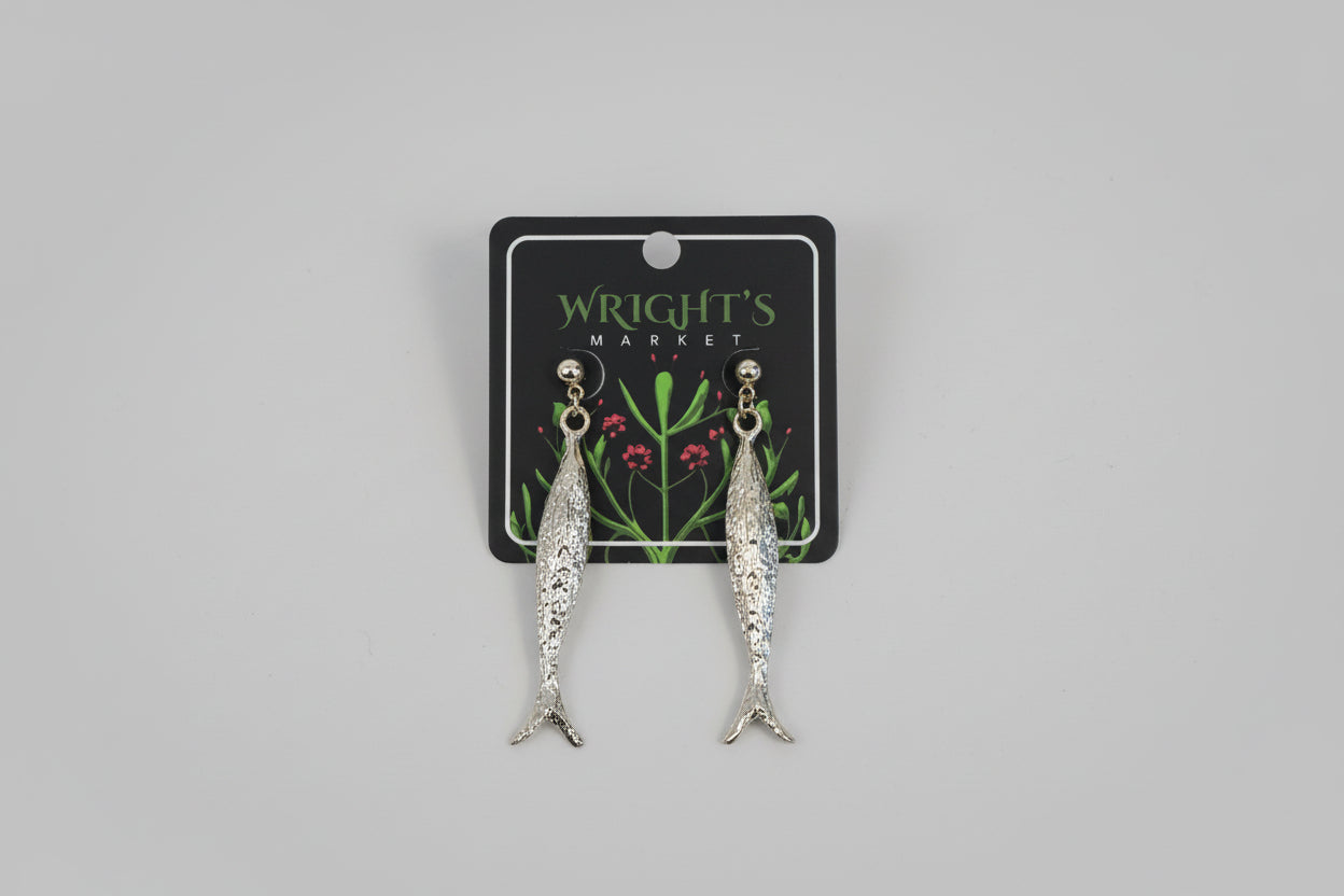 Textured Fish Dangle Earrings