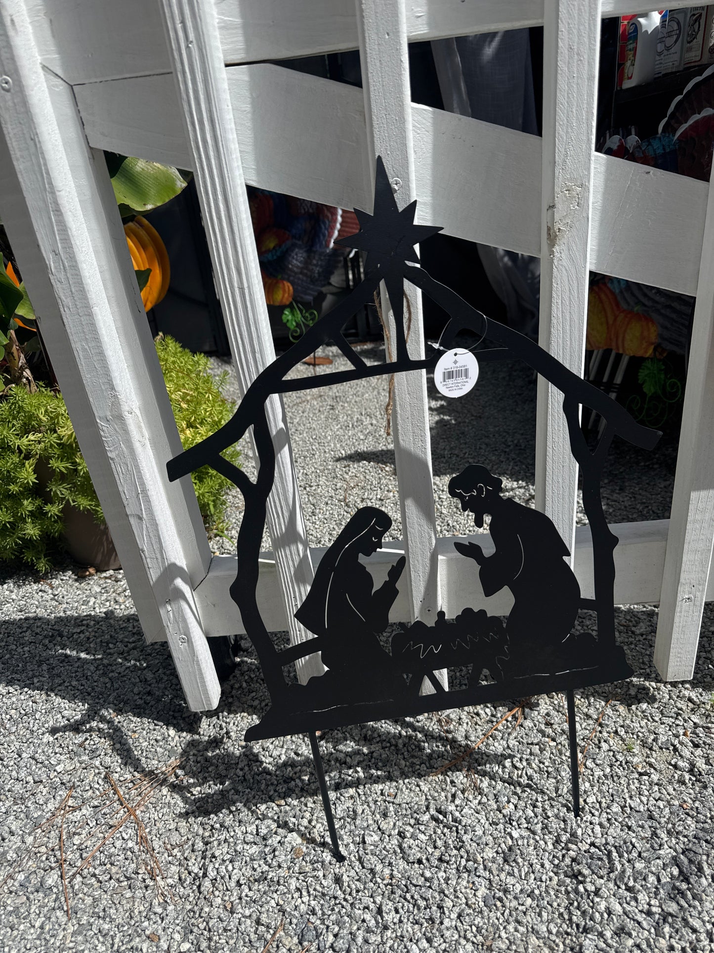 Metal Christmas Nativity Scene