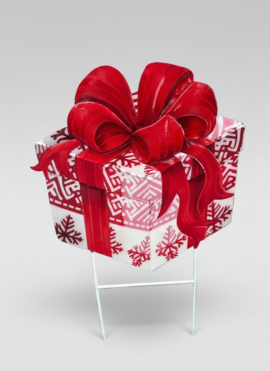Metal Snowflake Christmas Present