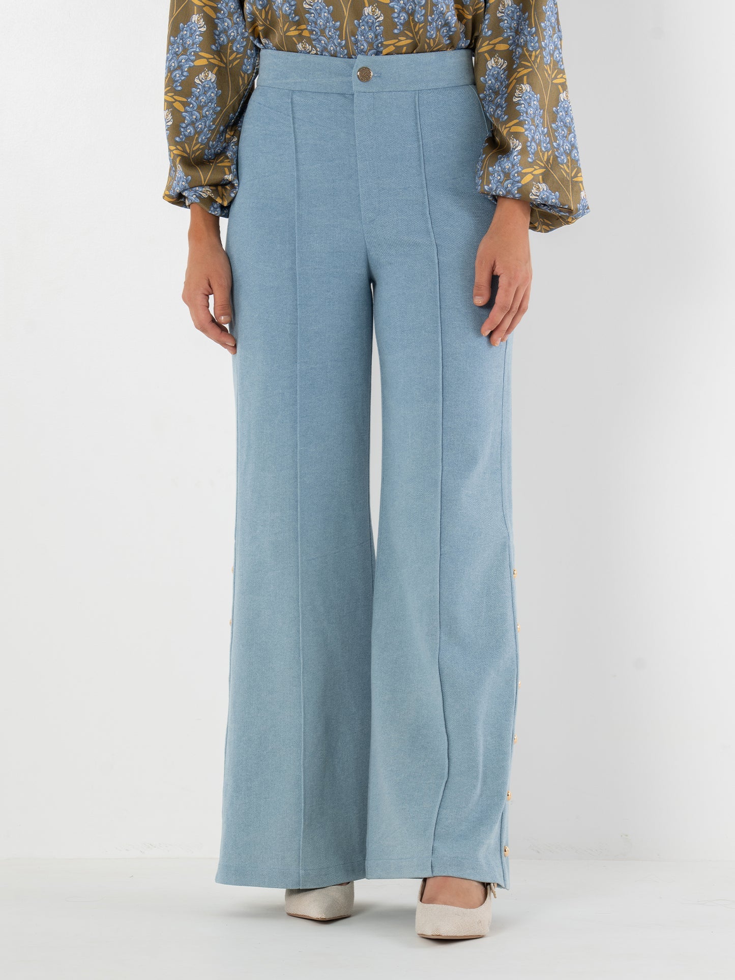 Emily McCarthy Denim Paisley Pant