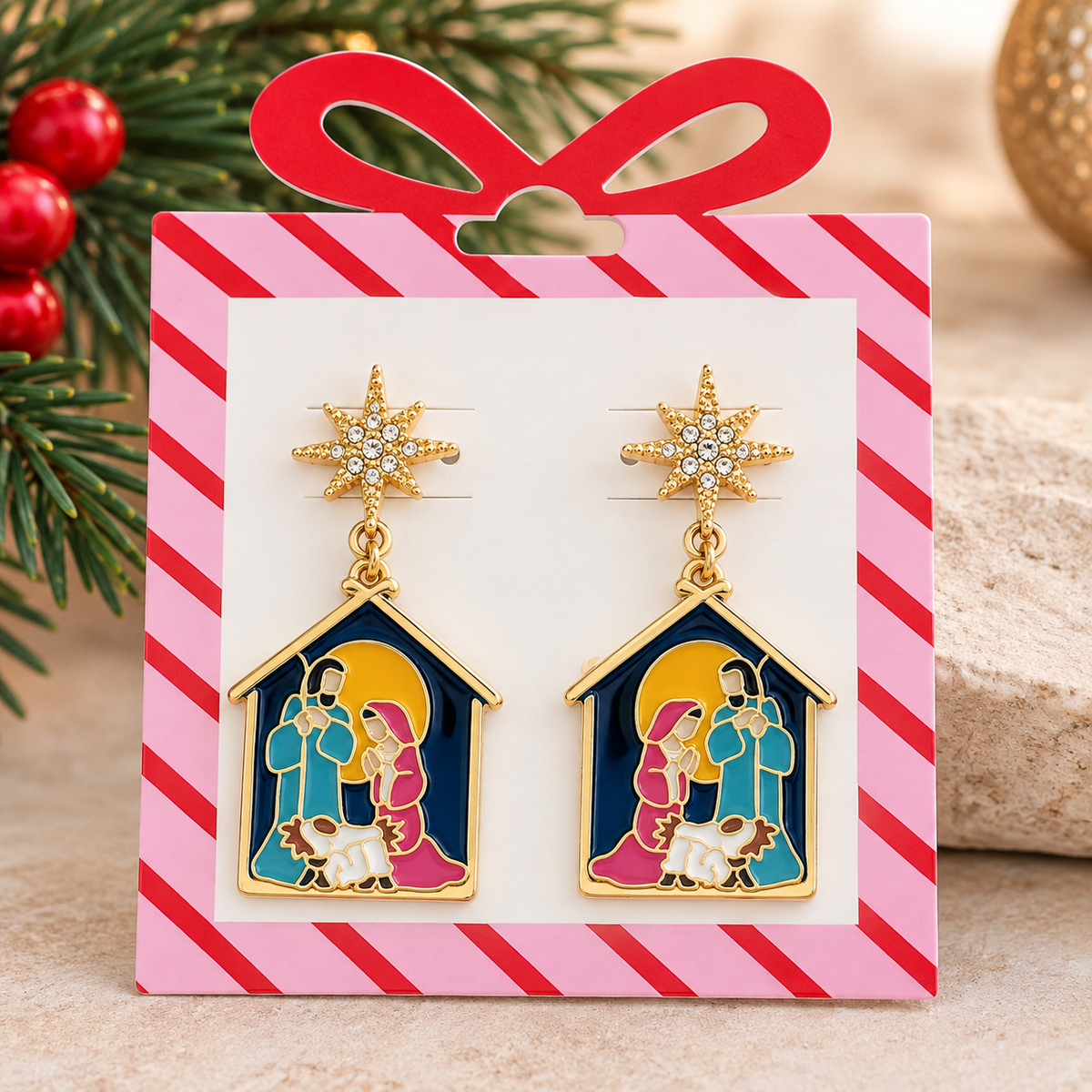 O Holy Night Nativity Earrings ✨
