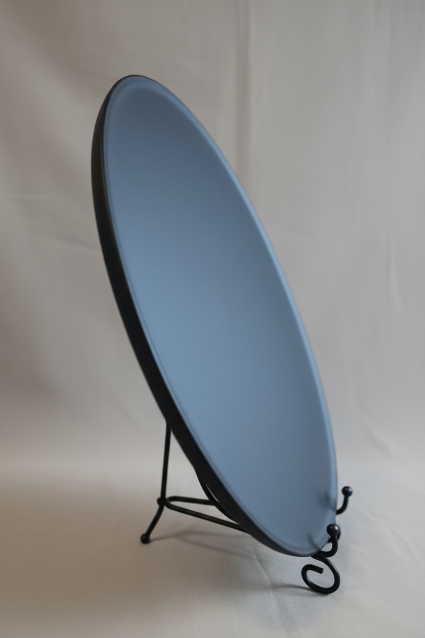 Candle Plate Round 38CM Black