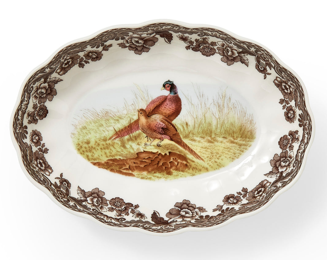 Spode Woodland Oval Fluted Dish