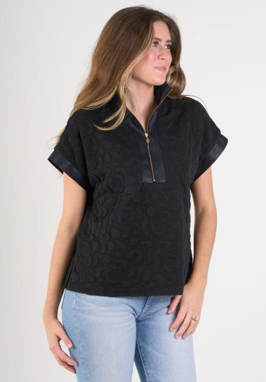 Emily Mccarthy Poppy Pullover- Black Cheetah