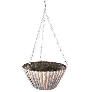 Gardener Select 12" Plastic & Straw Round Hanging Basket