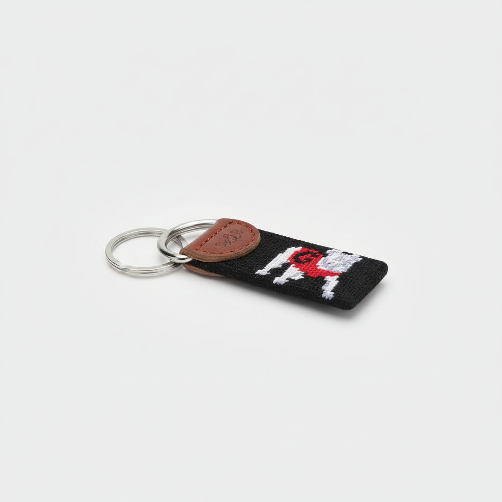 Georgia Bulldog Key Fob (Black) Smathers & Branson