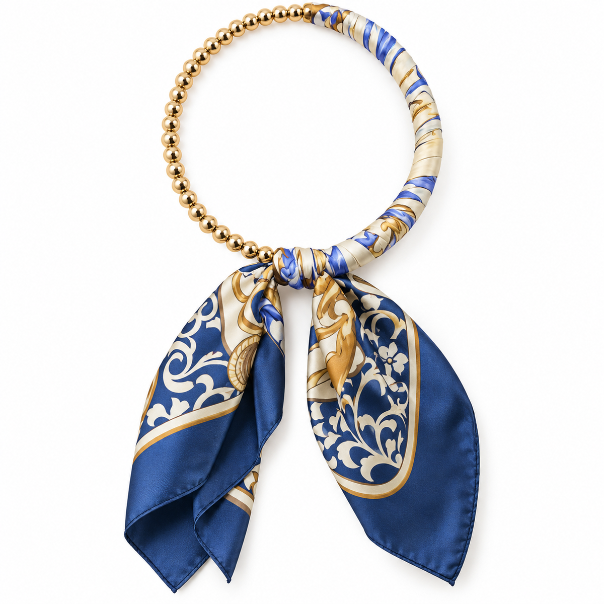The Blue Belle Silk & Gold Necklace 💙