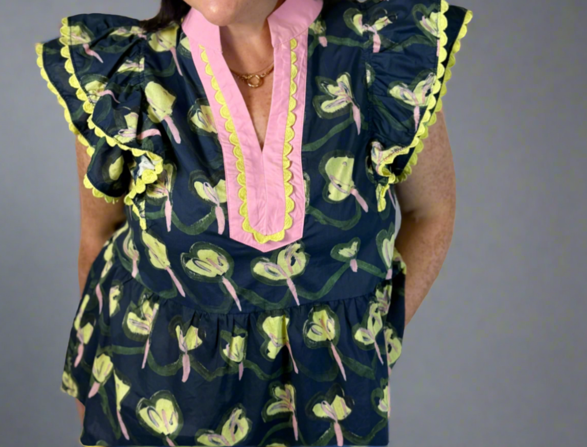 Fluff and Floral Blouse