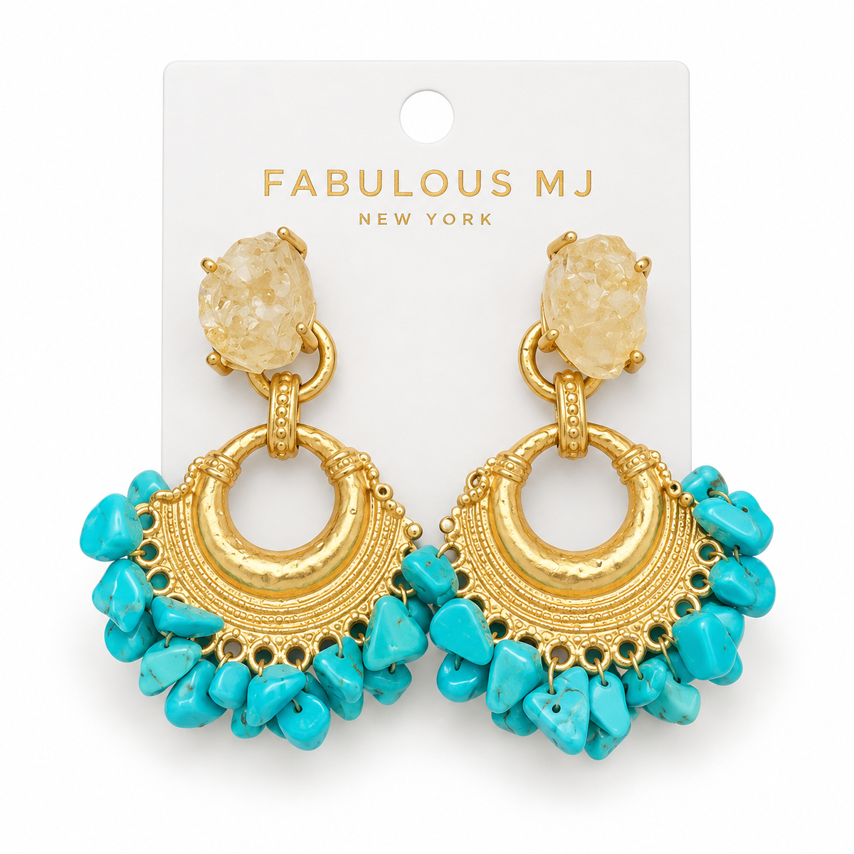 Turquoise treasue drop earrings