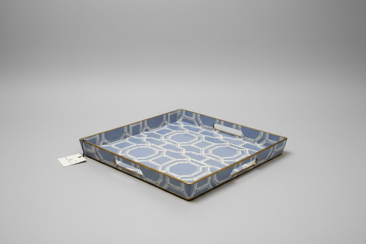 Bamboo Trellis Square Tray