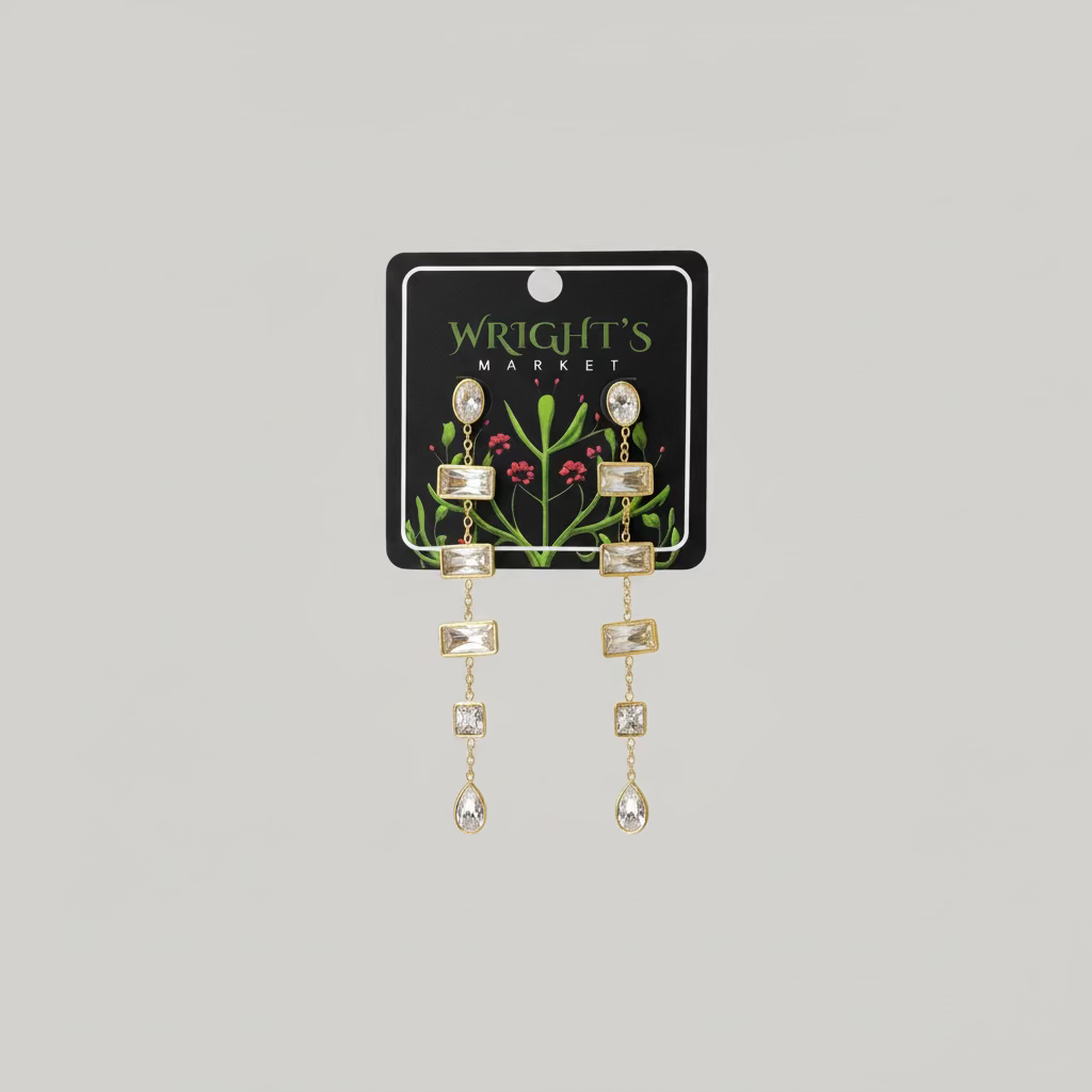 Wrightfully Waldhour Baggette Shaped Earrings