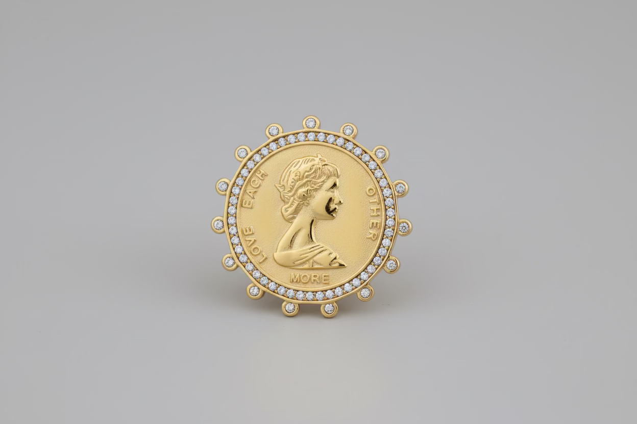 "Love each Other More" Coin Ring