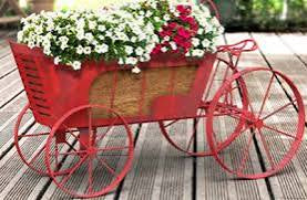 Panacea Vintage Tractor Planter w/ Moving Wheels
