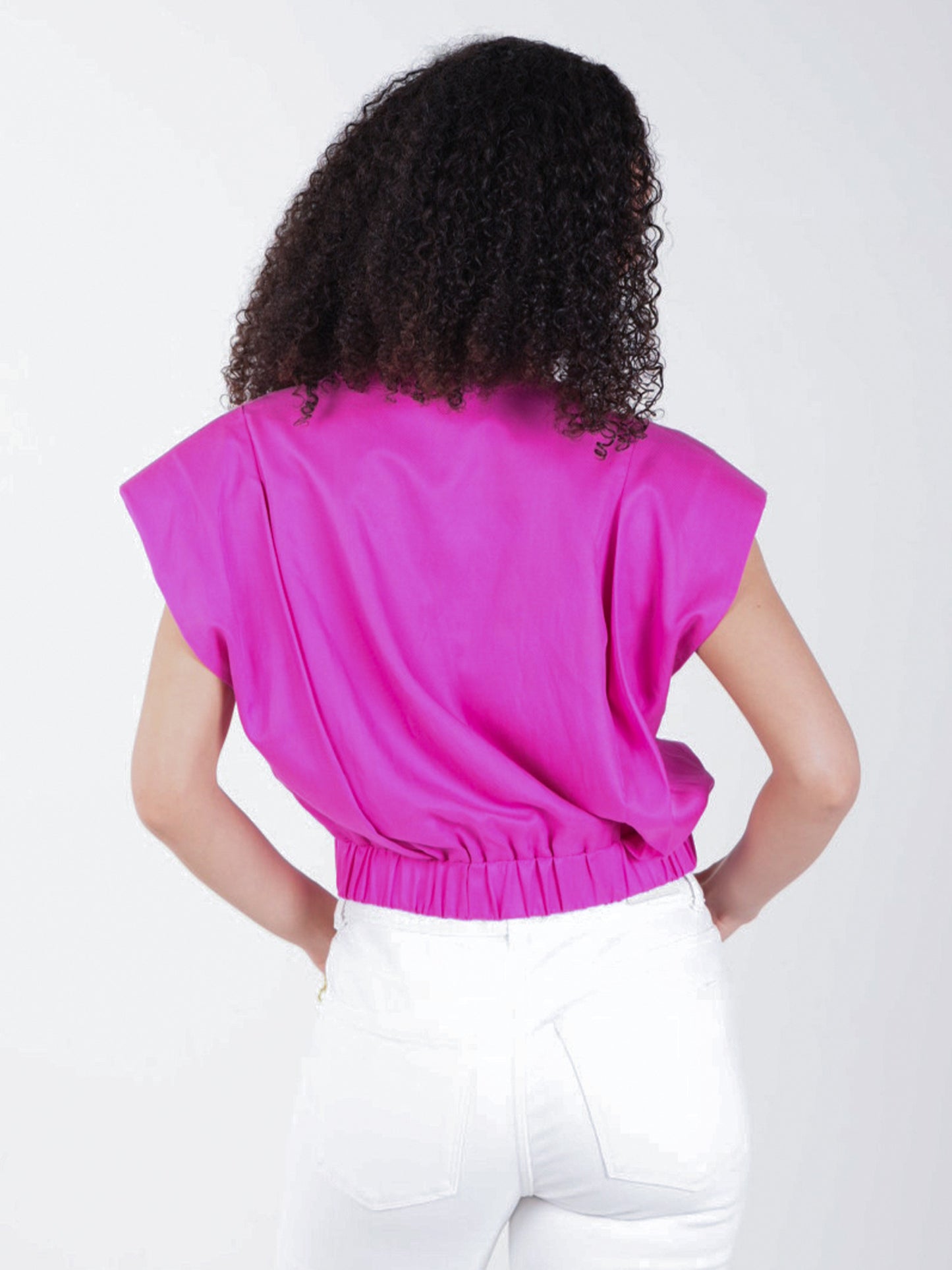 Emily McCarthy Raspberry Silk Bamboo Evie Top