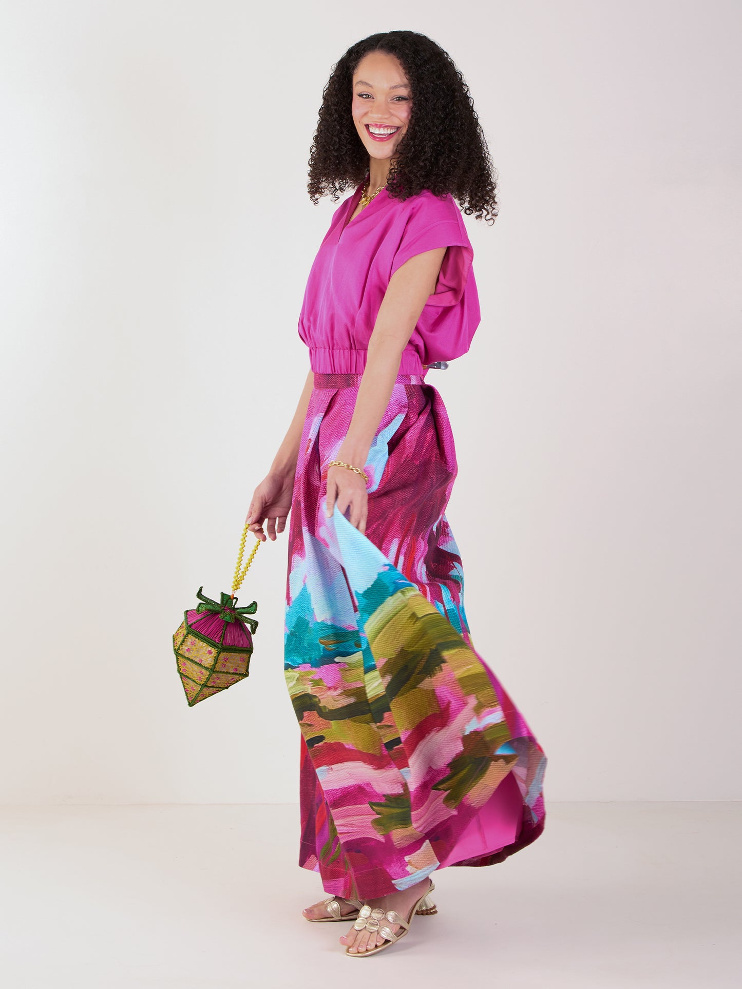 Emily McCarthy Raspberry Silk Bamboo Evie Top