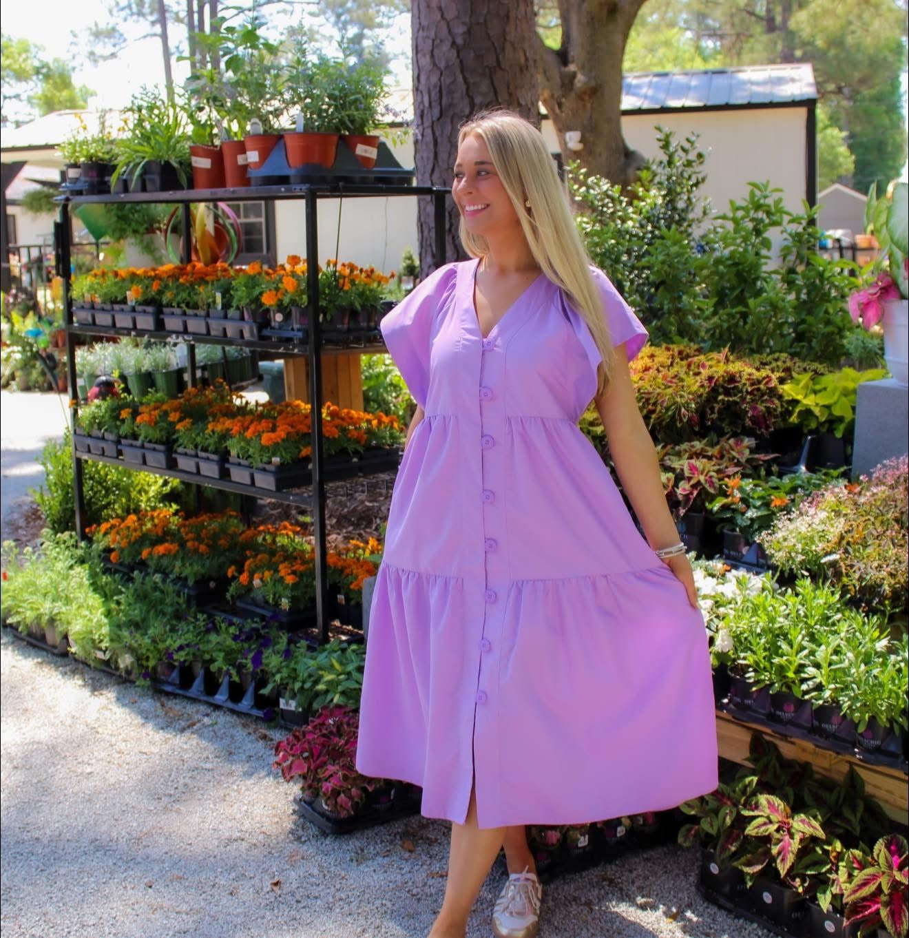 Lavender Luxe Midi Dress