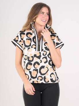 Emily McCarthy Poppy Pullover- Classic Spot Cheetah
