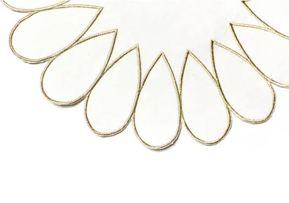 Coton Colors Deco Gold Scallop Round Placemat