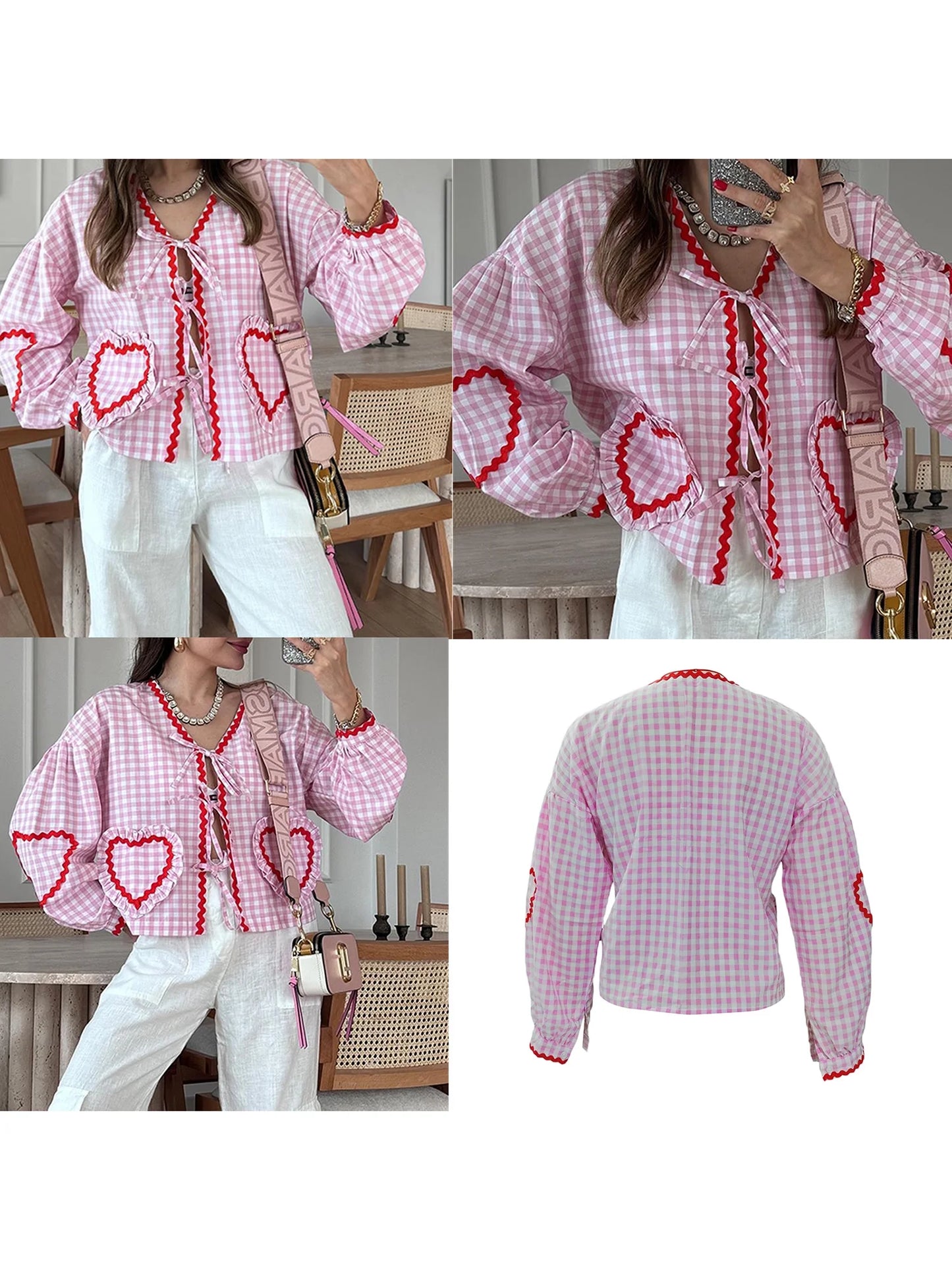 Ruby Tie Front Blouse – Baby Pink
💘 Sweet Hearts. Southern Sass. Galentine’s Ready.