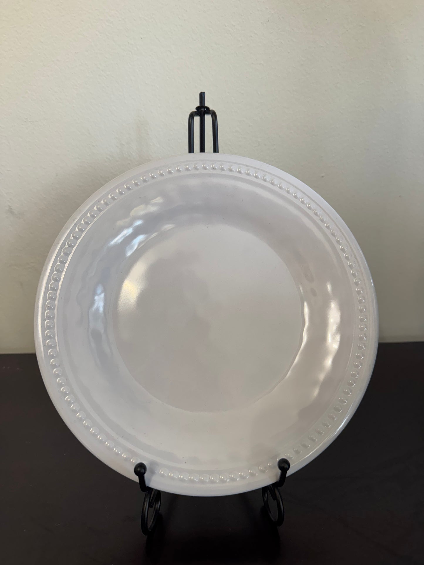 Melamine White Beaded Small Plate