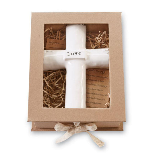 "Love" Cross by Mudpie