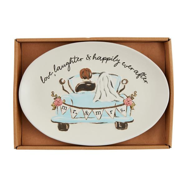 Happily, Ever After Sentiment Plate by Mudpie
