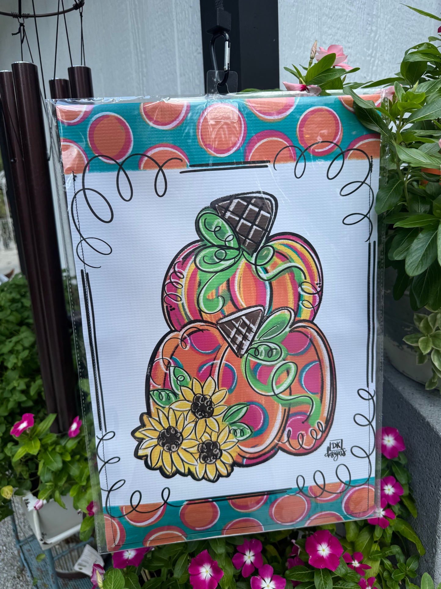 Sunflower Pumpkin Garden Flag