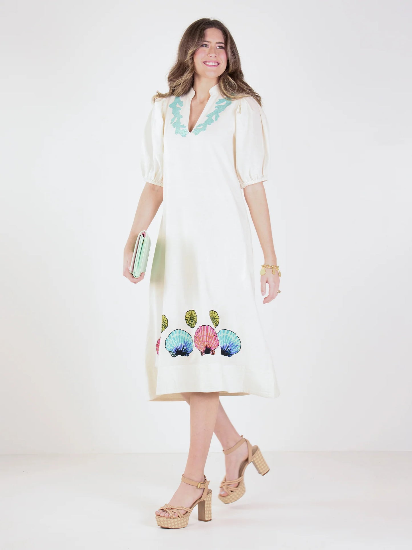Emily McCarthy-Seaside linen Hampton dress