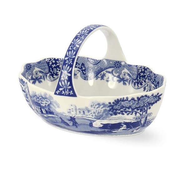 Blue Italian Handled Basket