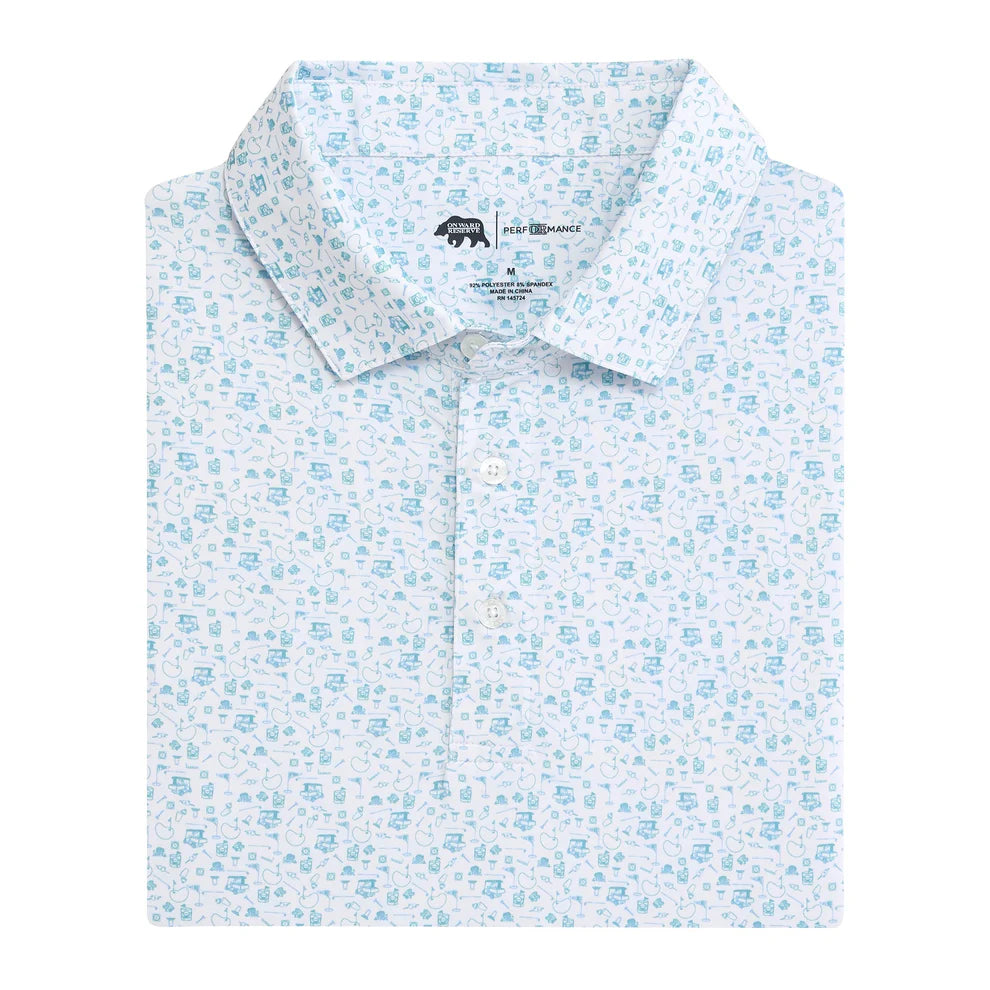 Onward Reserve 19th Hole Printed Performance Polo - Breeze