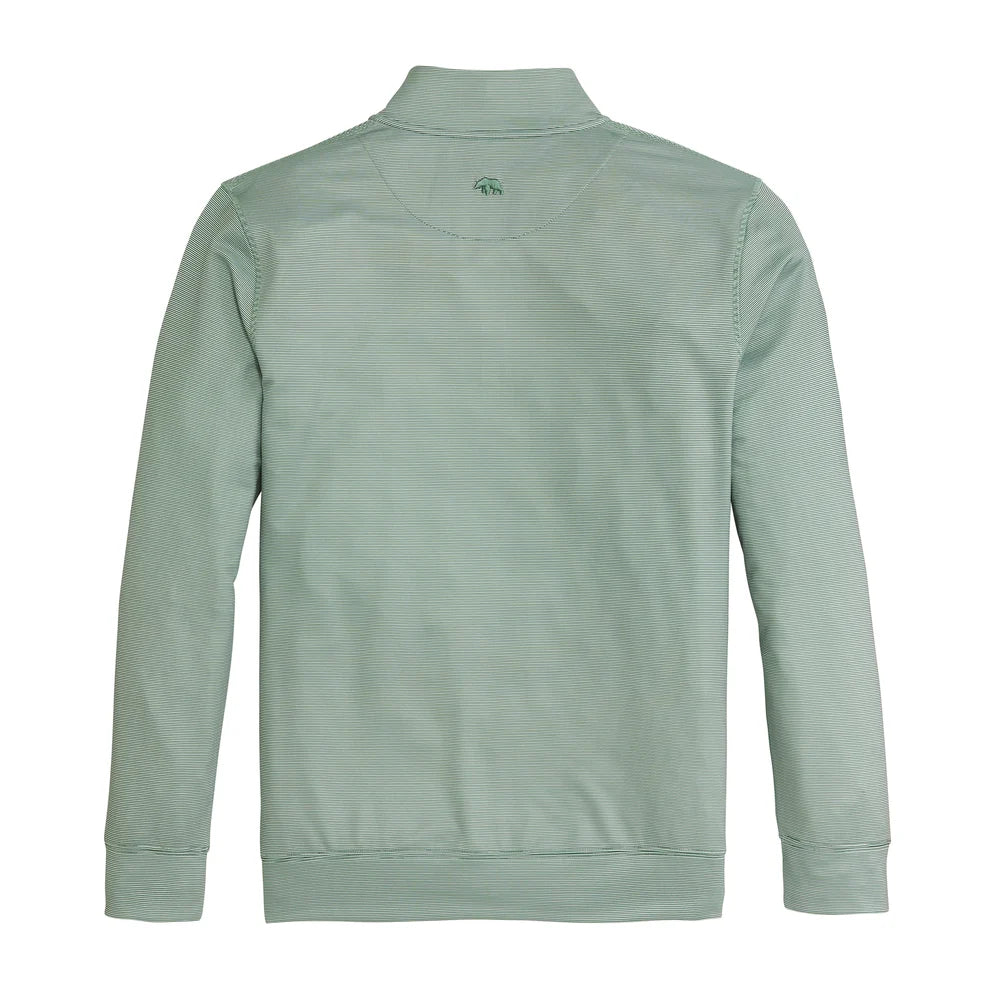 Hairline Stripe Printed Performance 1/4 Zip - Ivy