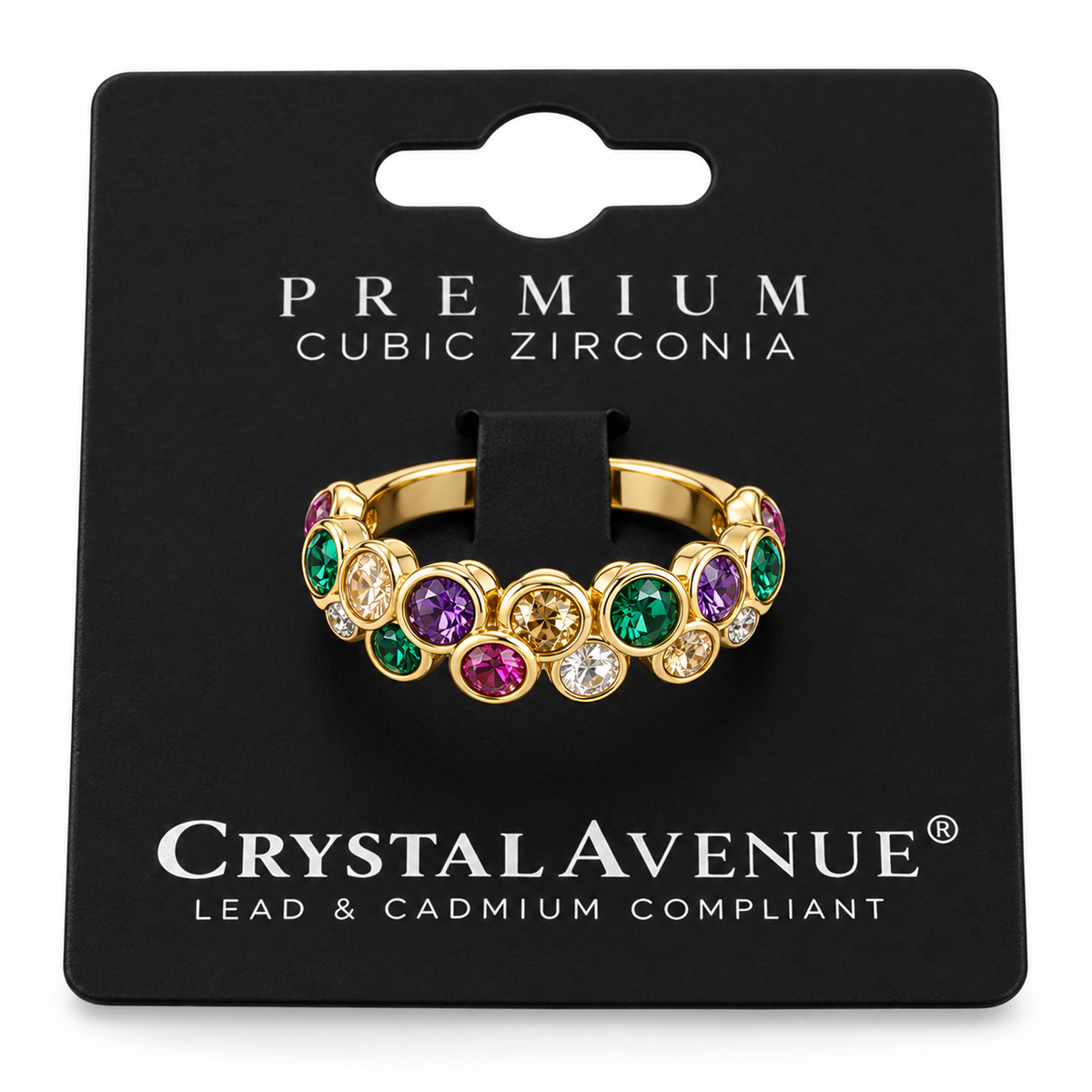 Jewel Box Multicolor Crystal Hoop ring 💎✨