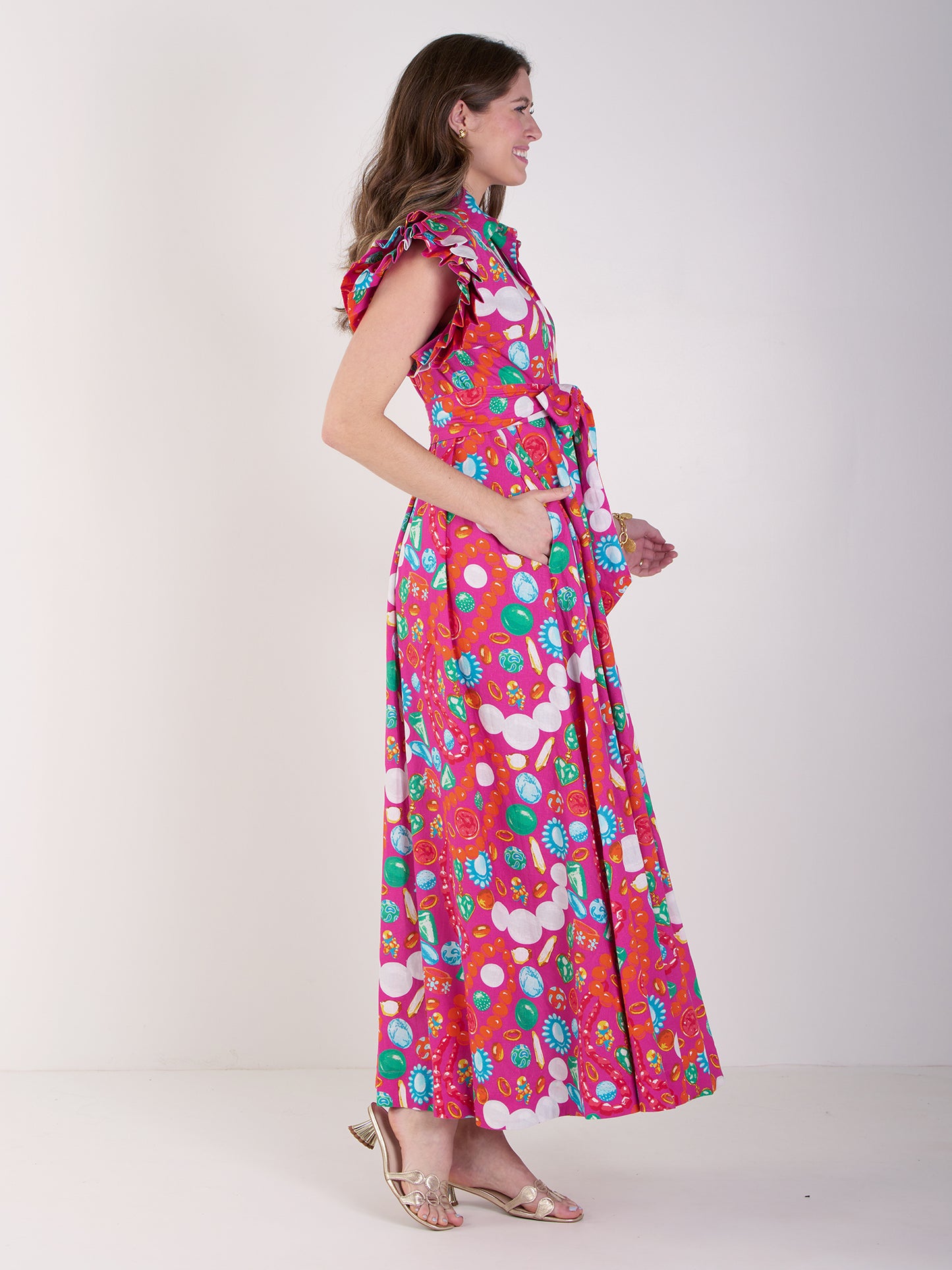 Emily McCarthy Anderson Dress in Jewelry Box Print