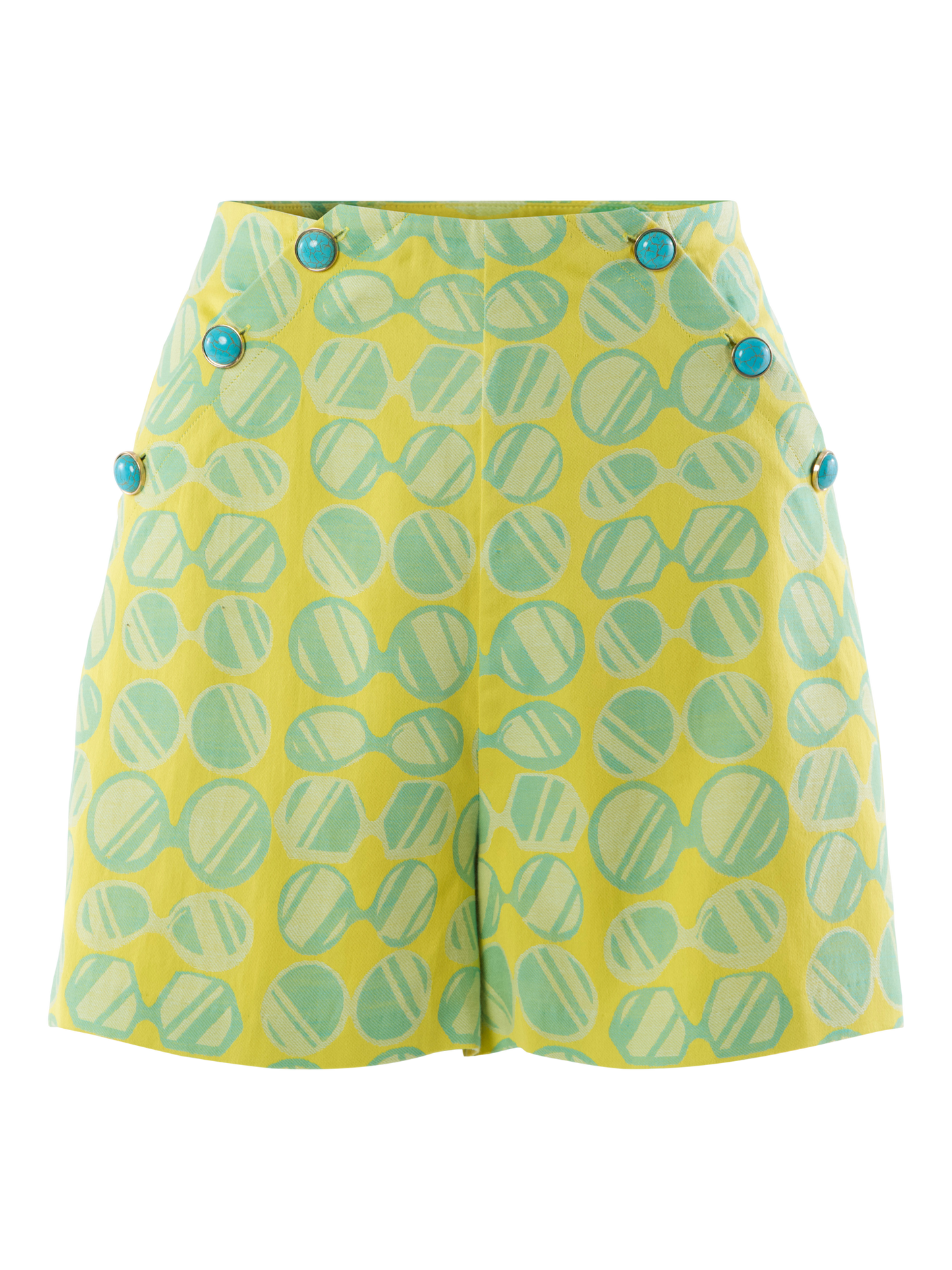 Emily McCarthy Saylor Short - Iris Apfel Spectacle Print