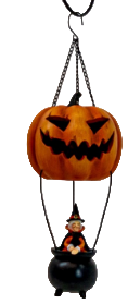 Poly Pumpkin Witch Hot Air Balloon