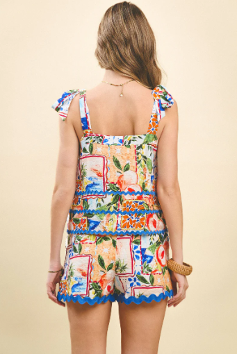 Peach Patch Postcard Blouse