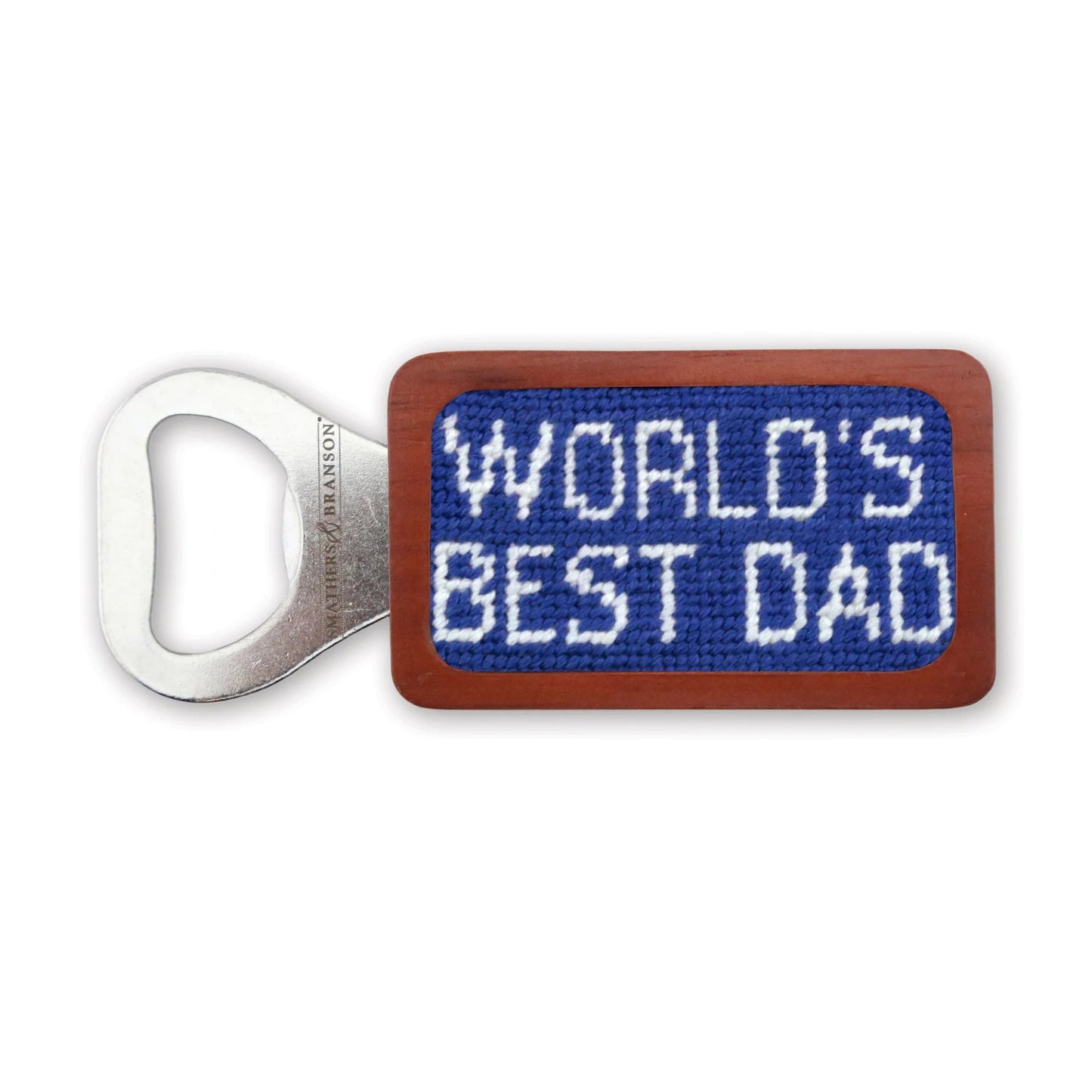 Smathers & Branson “World’s Best Dad” Bottle Opener — Hand-Stitched, Heirloom-Quality & Perfect for Gifting