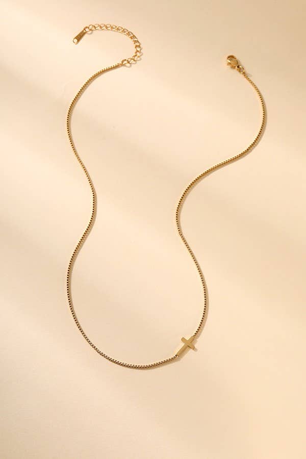 Golden Grace Cross Necklace