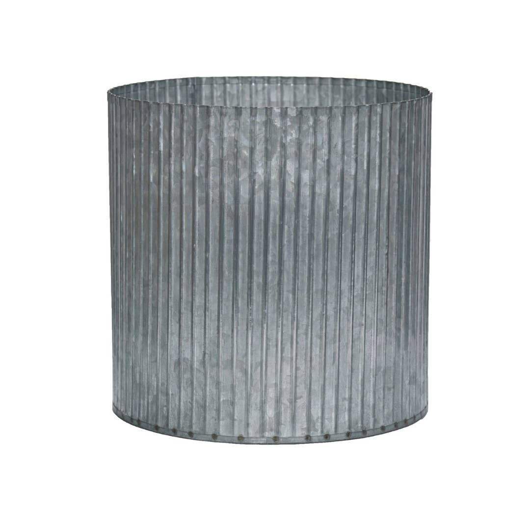 Norah Corrugated Metal Pot - 6.75"D 6.75"H