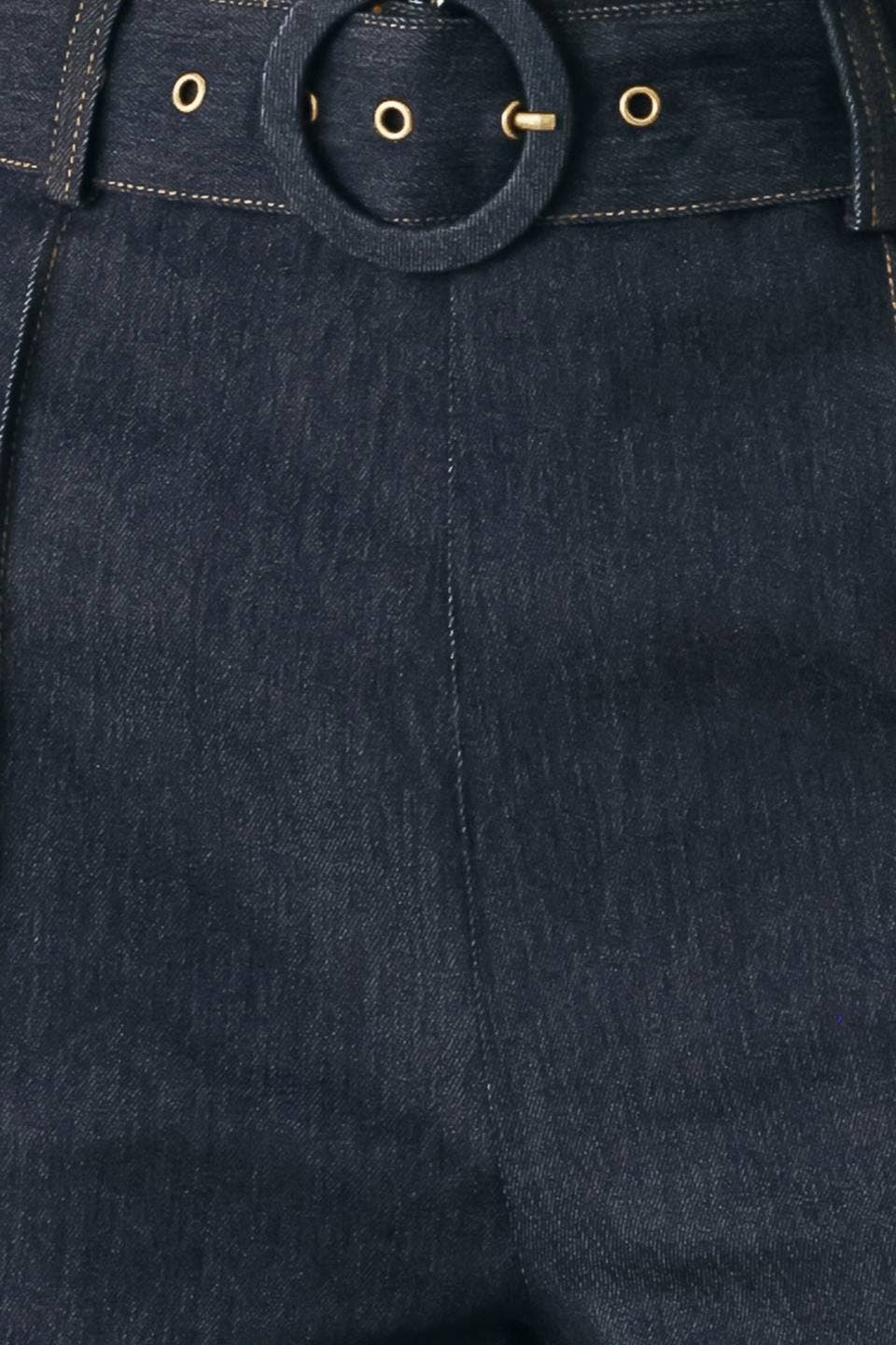 Belted denim pant